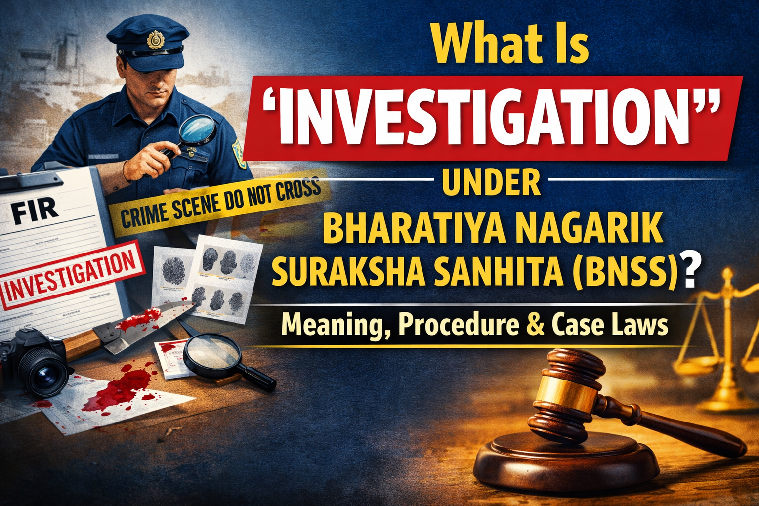 Investigation under Bharatiya Nagarik Suraksha Sanhita (BNSS) explained with meaning, procedure and important case laws