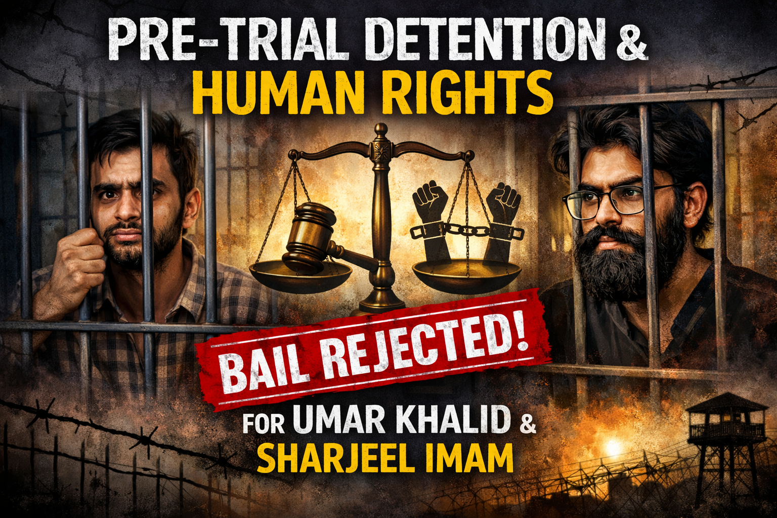 Pre-Trial Detention, Human Rights, and the rejection of Bail of Umar Khalid and Sharjeel Imam.